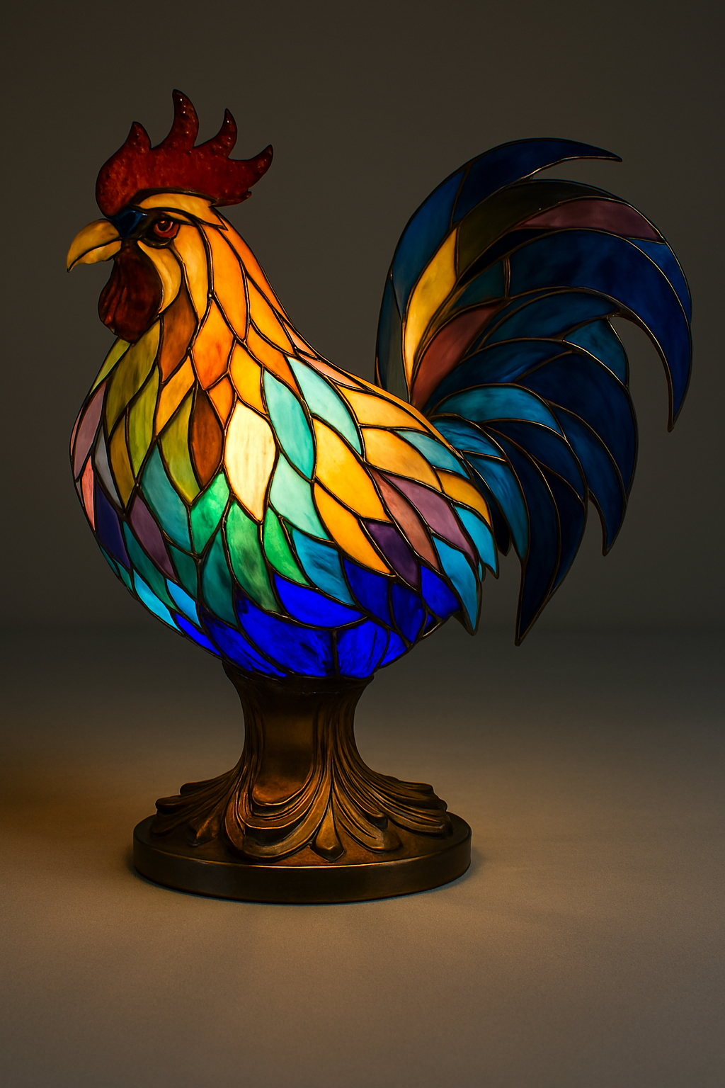 Stained Glass Animal Table Lamp – LED Decorative Lamp with Unique Animal Designs 9
