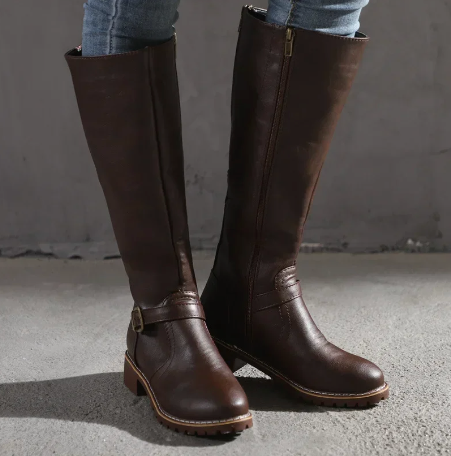 Stylish Knee High Boots with Buckle Strap – Comfortable Everyday Wear 3