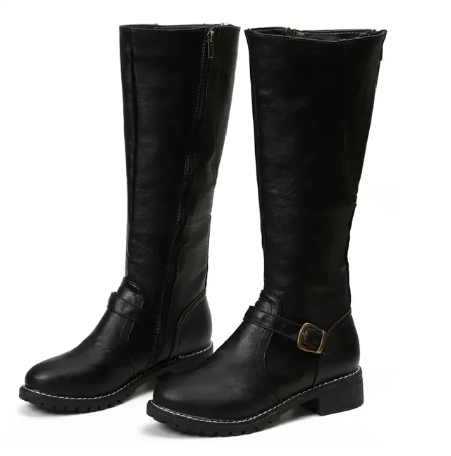 Stylish Knee High Boots with Buckle Strap – Comfortable Everyday Wear 7