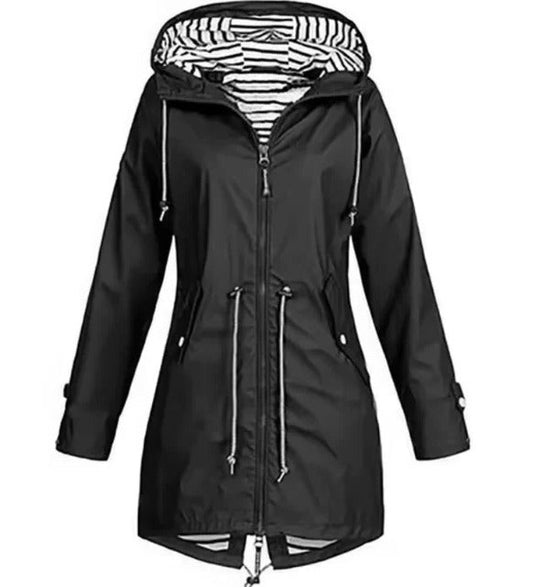 Stylish Waterproof Jacket with Hood for Women – Lightweight and Comfortable Design 0