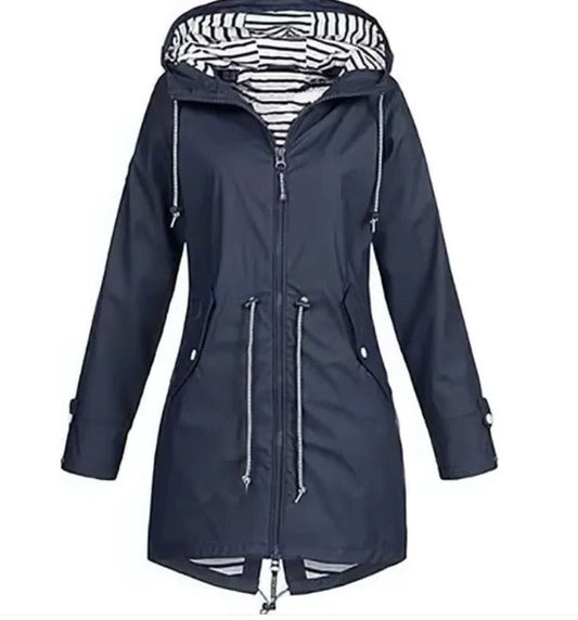 Stylish Waterproof Jacket with Hood for Women – Lightweight and Comfortable Design 1