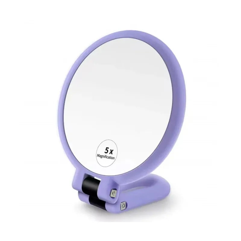 TRUZENIC Double-Sided Folding Handheld Makeup Mirror