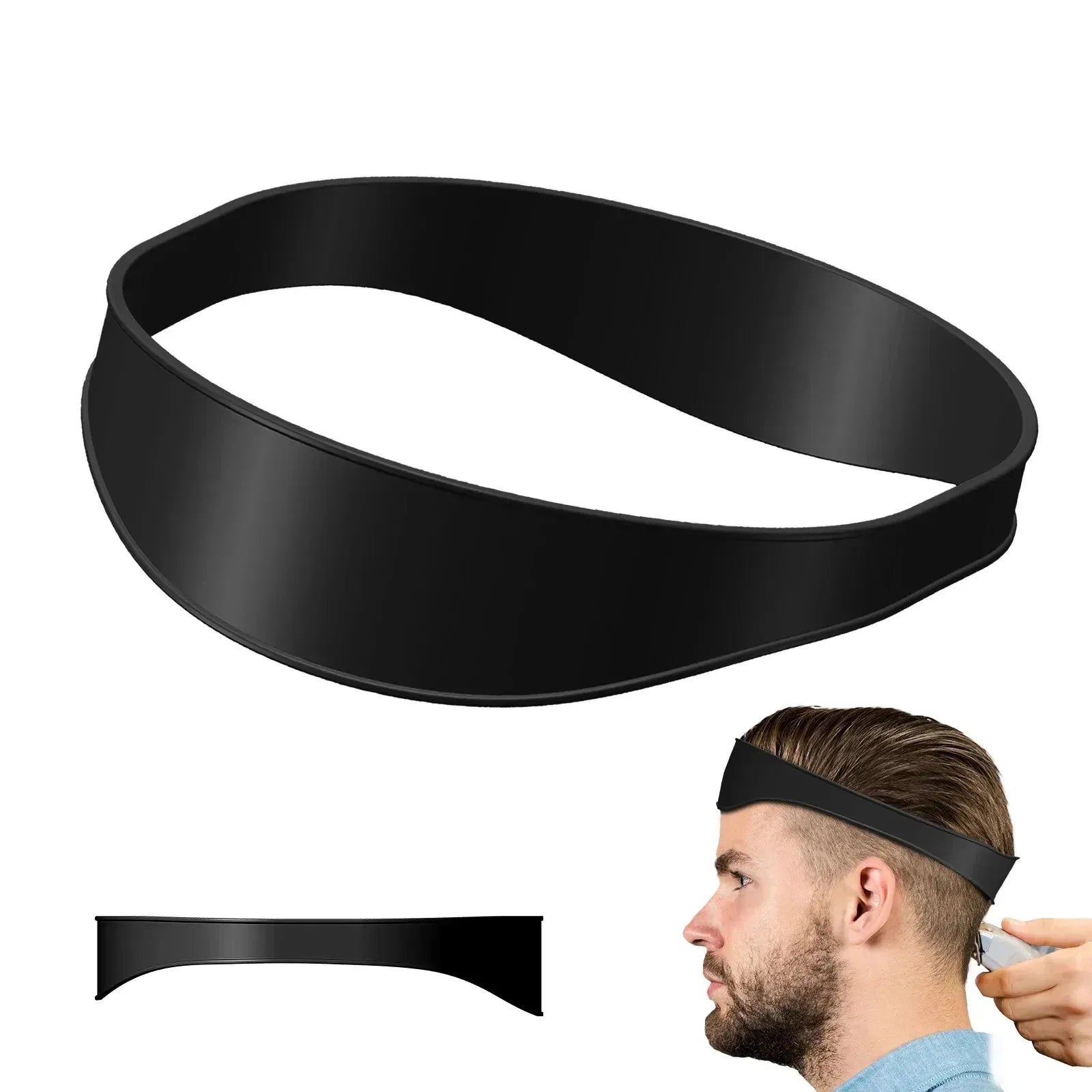Hair Cutting Guide – Curved Headband & Silicone Neckline Template for Home Haircuts and Styling-TRUZENIC
