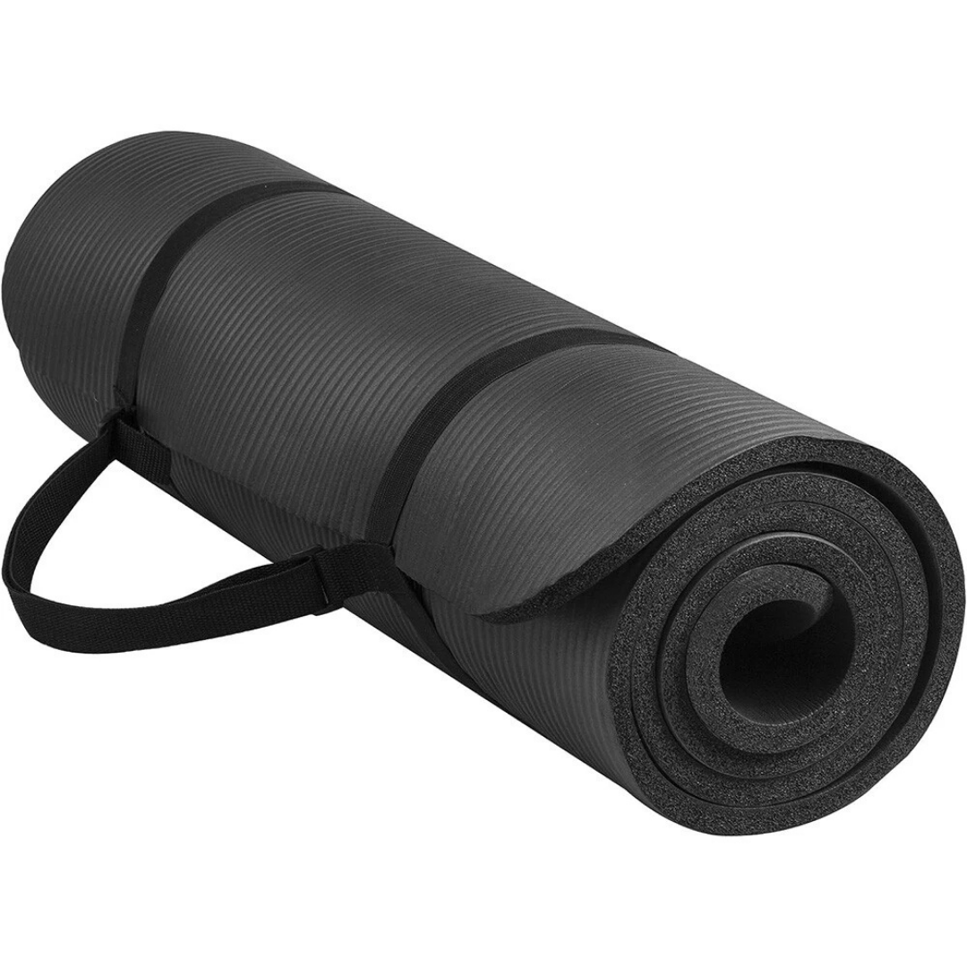 Thick Non-Slip Yoga Mat with Carry Strap – Ideal for Home and Studio Practice 0