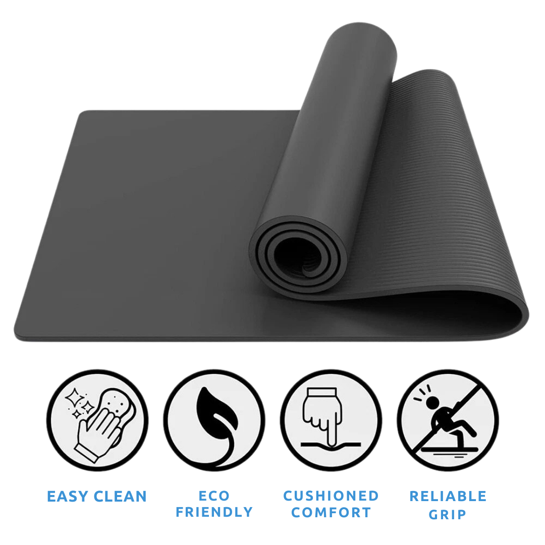 Thick Non-Slip Yoga Mat with Carry Strap – Ideal for Home and Studio Practice 5