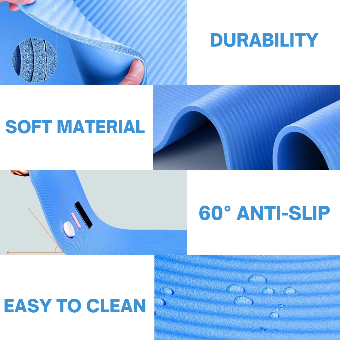 Thick Non-Slip Yoga Mat with Carry Strap – Ideal for Home and Studio Practice 8