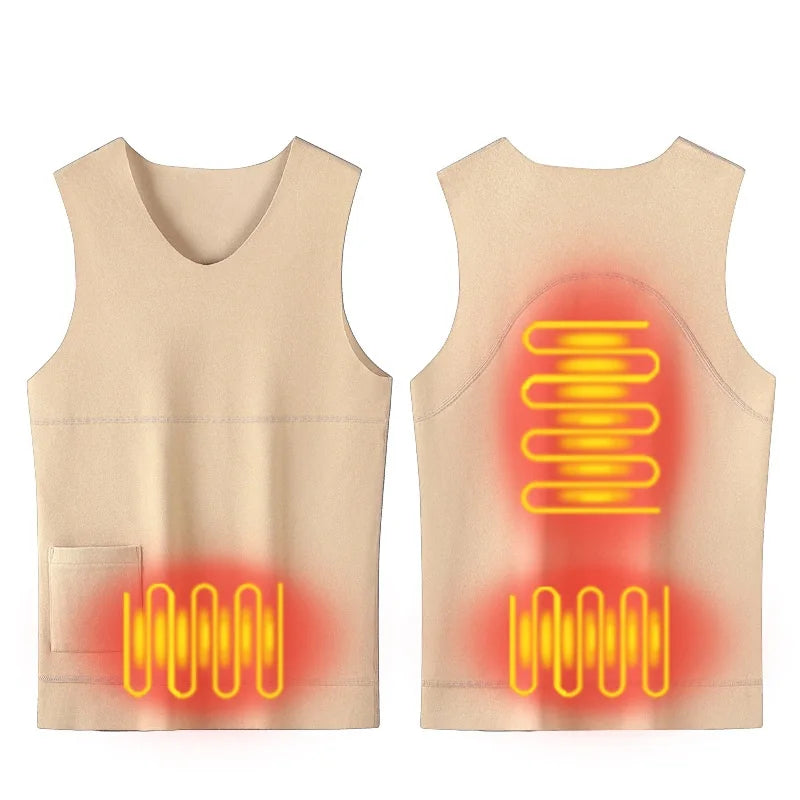 USB Heated Jacket for Men and Women, Seamless Warm Vest for Skiing and Hiking, Soft Suede Material, Versatile Outdoor Wear