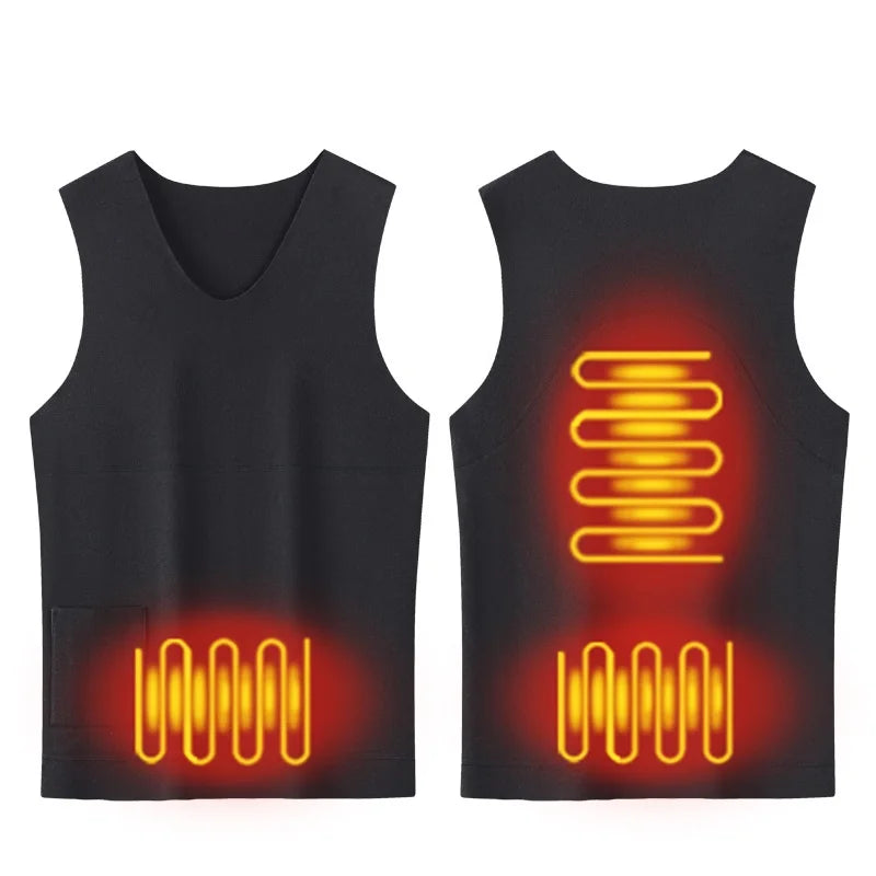 USB Heated Jacket for Men and Women, Seamless Warm Vest for Skiing and Hiking, Soft Suede Material, Versatile Outdoor Wear