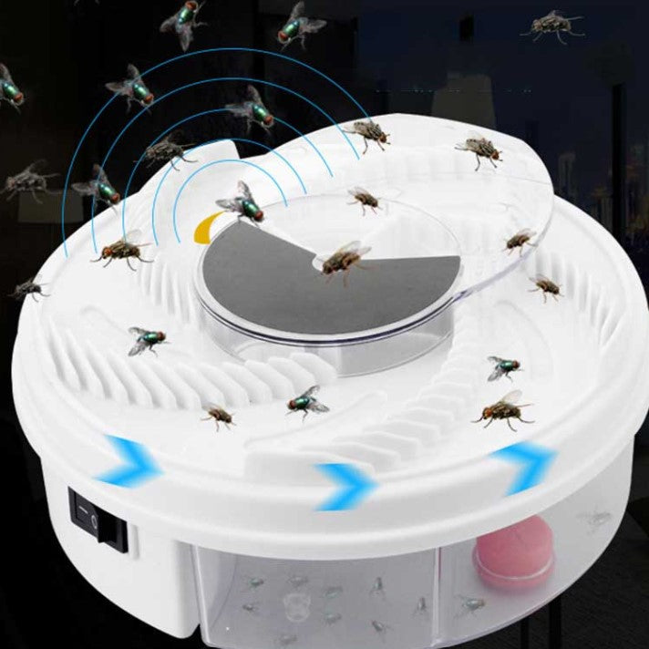 USB Non-Toxic Fly Trap – Effective Indoor and Outdoor Fruit Fly Catcher with Rotating Bait Arms, Reusable Bug Killer 1