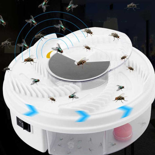 USB Non-Toxic Fly Trap – Effective Indoor and Outdoor Fruit Fly Catcher with Rotating Bait Arms, Reusable Bug Killer 1