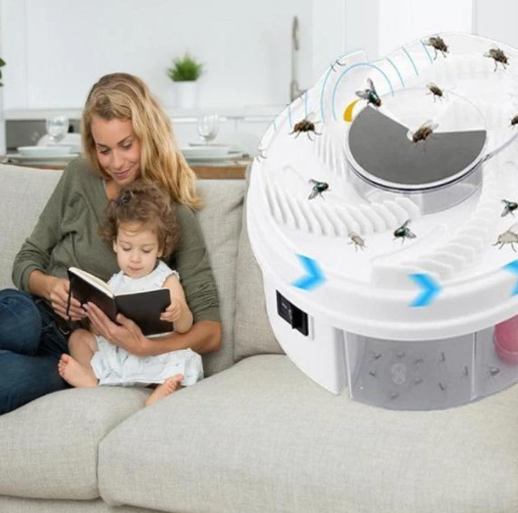 USB Non-Toxic Fly Trap – Effective Indoor and Outdoor Fruit Fly Catcher with Rotating Bait Arms, Reusable Bug Killer 2