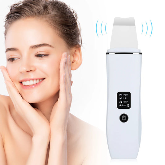 Ultrasonic Skin Scrubber with EMS Microcurrent – Deep Cleansing Skin Spatula for Blackhead Removal and Facial Lifting 0