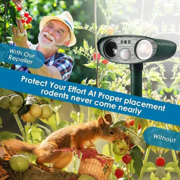 Ultrasonic Solar-Powered Chipmunk Repeller with Motion Sensor – Effective Animal Deterrent for Gardens and Yards 3