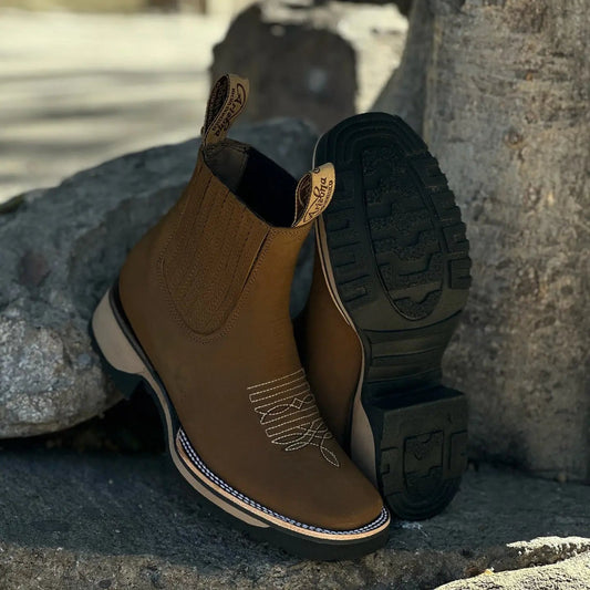 Unisex Cowboy Boots in Sustainable Leather – Comfortable Western Style for All Occasions, Ergonomic Fit, Durable Design 0