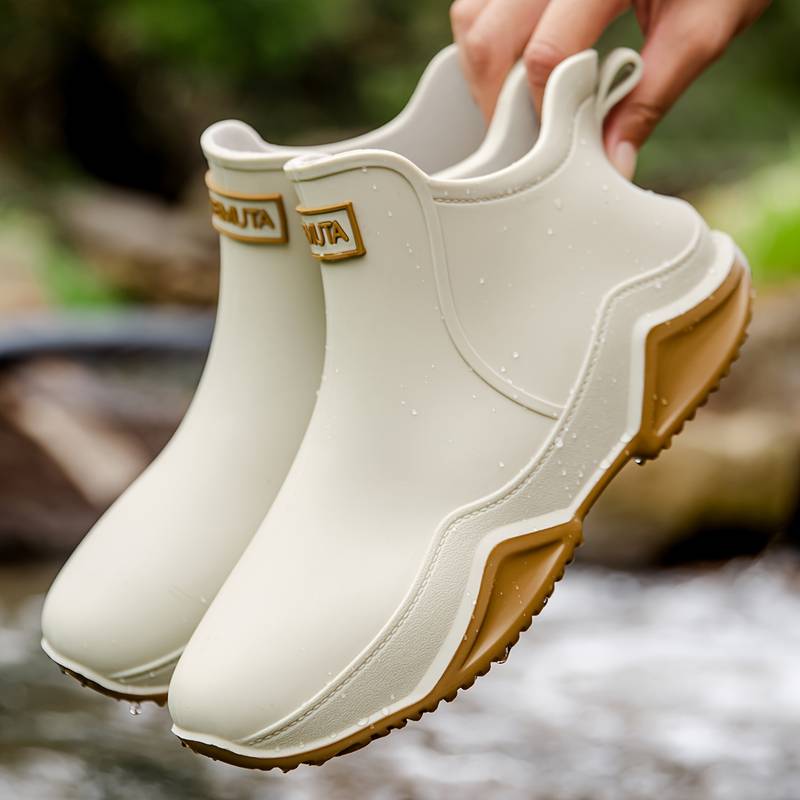 Waterproof Black Ankle Boots for Women – Orthopedic Rubber Shoes for Daily Comfort 5