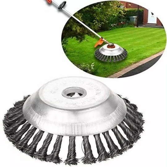 Weeding Brush Head for Brushcutter – Durable Steel Wire, 150mm Diameter for Effective Weed Removal and Surface Scraping 0