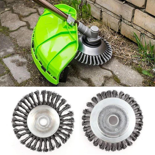 Weeding Brush Head for Brushcutter – Durable Steel Wire, 150mm Diameter for Effective Weed Removal and Surface Scraping 4