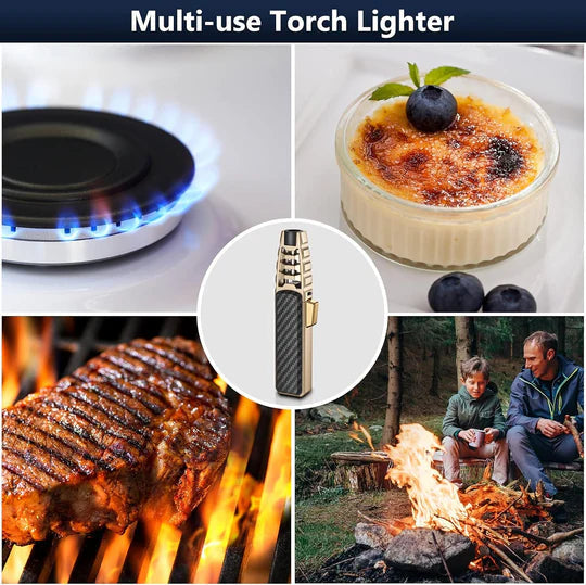 Windproof Culinary Torch Lighter with Adjustable Flame – Perfect for Grilling and Cooking 4
