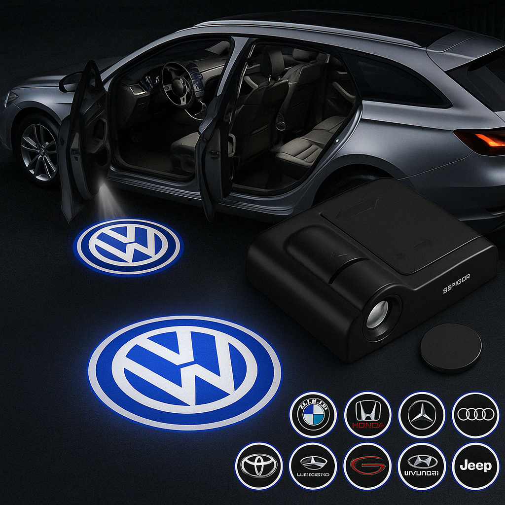 Wireless LED Car Door Light Projector with Custom Logo Display – Easy Installation, Universal Fit 0