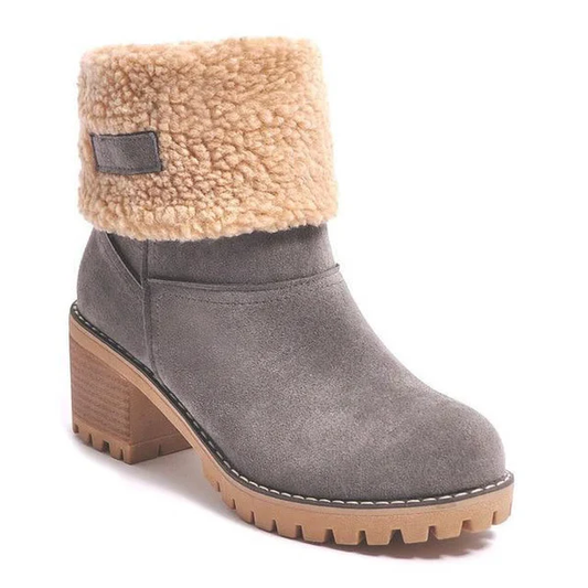 Women's Block Heel Snow Boots - Stylish, Warm, and Waterproof Winter Footwear 1