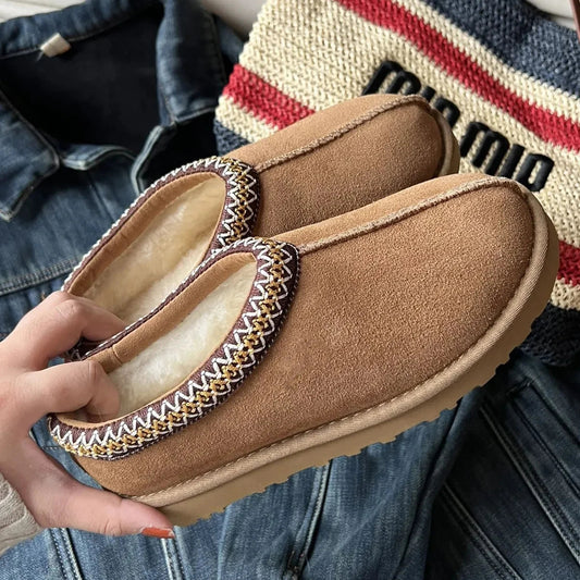 Women's Brown Ankle Booties with Soft Fur Lining – Ultra Mini Platform Winter Boots 0