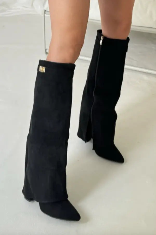 Women's Knee High Boots – Elegant Black Leather Footwear for Style and Comfort 8