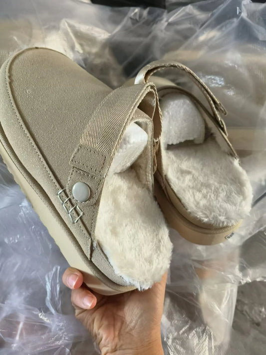 Women's Plush Platform Slippers for Home and Outdoor – Cozy Casual Footwear Size 43 0