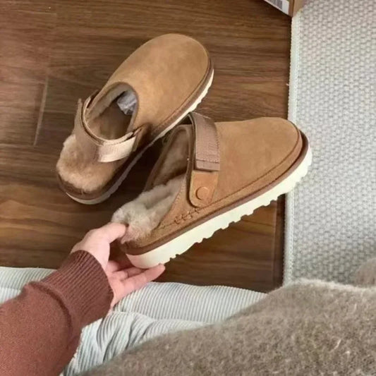 Women's Plush Platform Slippers for Home and Outdoor – Cozy Casual Footwear Size 43 1