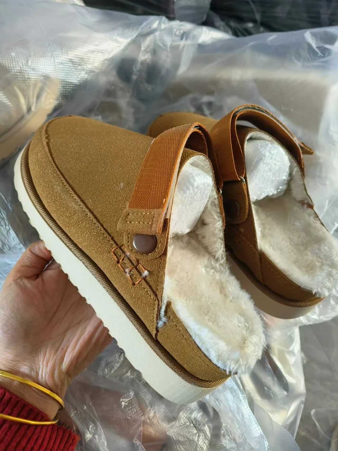 Women's Plush Platform Slippers for Home and Outdoor – Cozy Casual Footwear Size 43 2