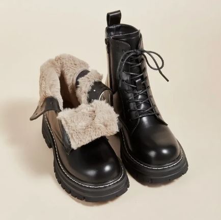 Women's Waterproof Fur Boots with Anti-Slip Grip – Cozy Winter Footwear for Cold Weather 0