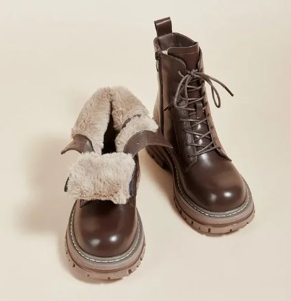 Women's Waterproof Fur Boots with Anti-Slip Grip – Cozy Winter Footwear for Cold Weather 1