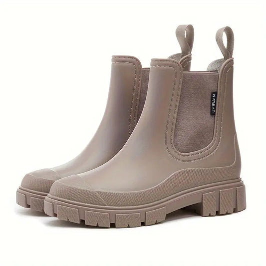 Women's Waterproof Rubber Boots with Slip-Resistant Sole – Mid-Calf Design for Rainy Days 1
