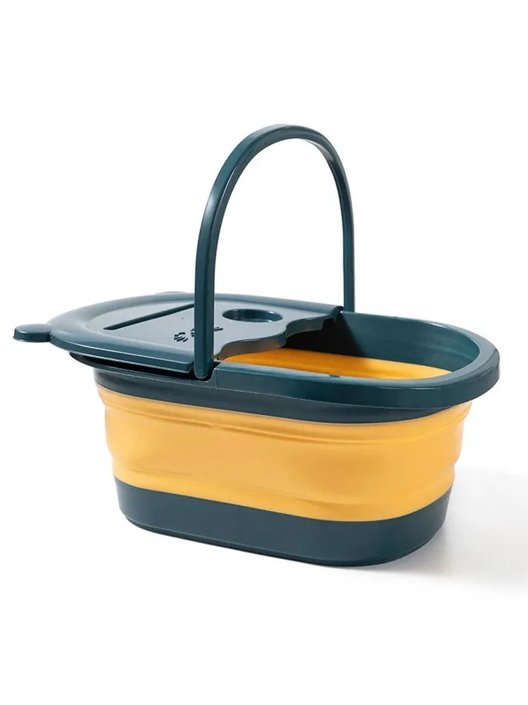 Foldable Foot Soaking Basin – Deep Massage Foot Bath with Cover for Home or Dorm Use-TRUZENIC