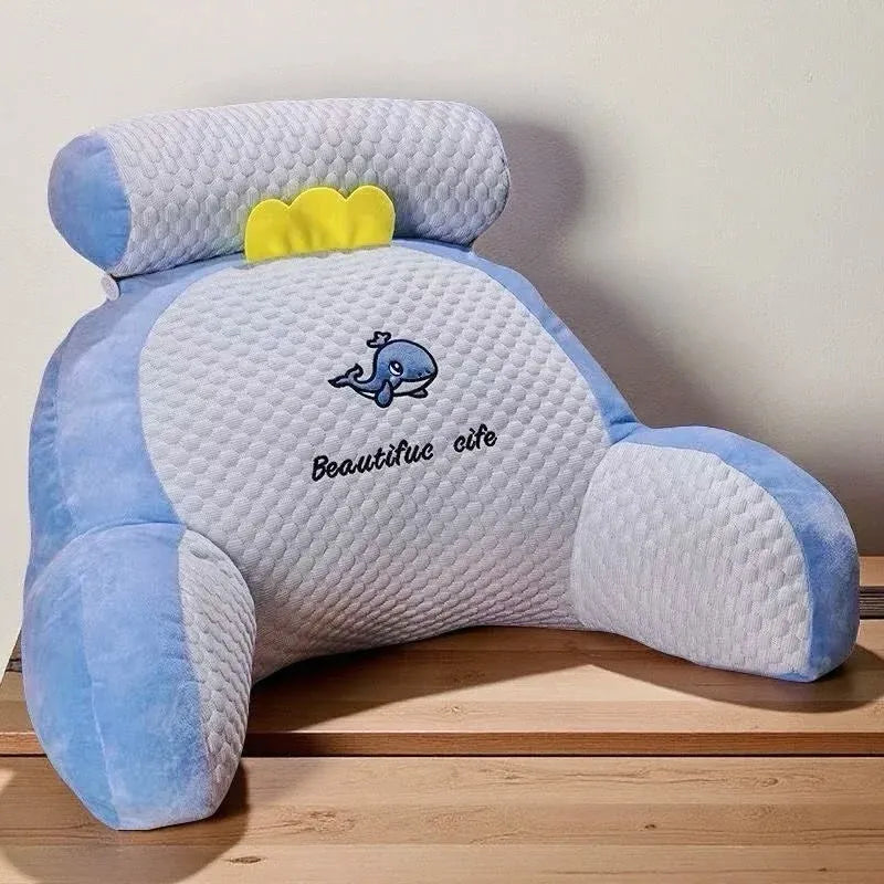 Adjustable Reading Pillow – Ergonomic Backrest Cushion with Quilted Cover for Bed, Sofa, or Floor Use-TRUZENIC