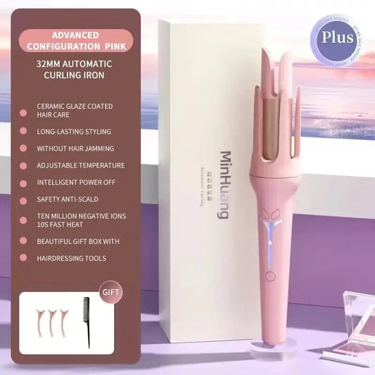 Automatic Hair Curler – 32mm Barrel with 4-Speed Heat Settings for Quick & Easy Styling-TRUZENIC