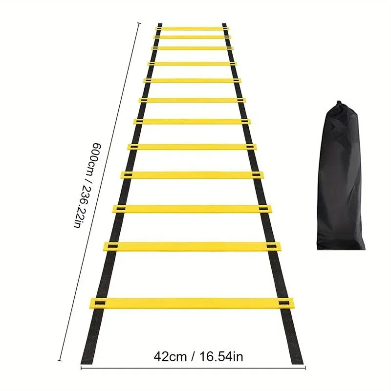 Agility Ladder with Adjustable Nylon Straps – Speed and Footwork Training Equipment for Sports and Fitness-TRUZENIC