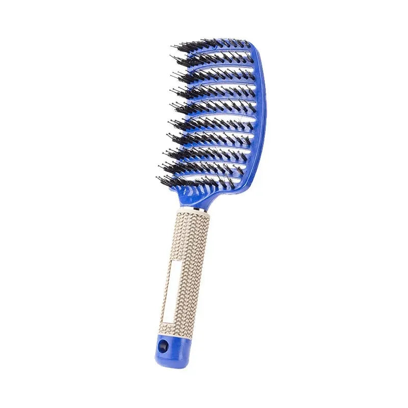 Boar Bristle Hair Brush – Detangling Scalp Massage Comb for Wet or Curly Hair, Women’s Styling Tool-TRUZENIC