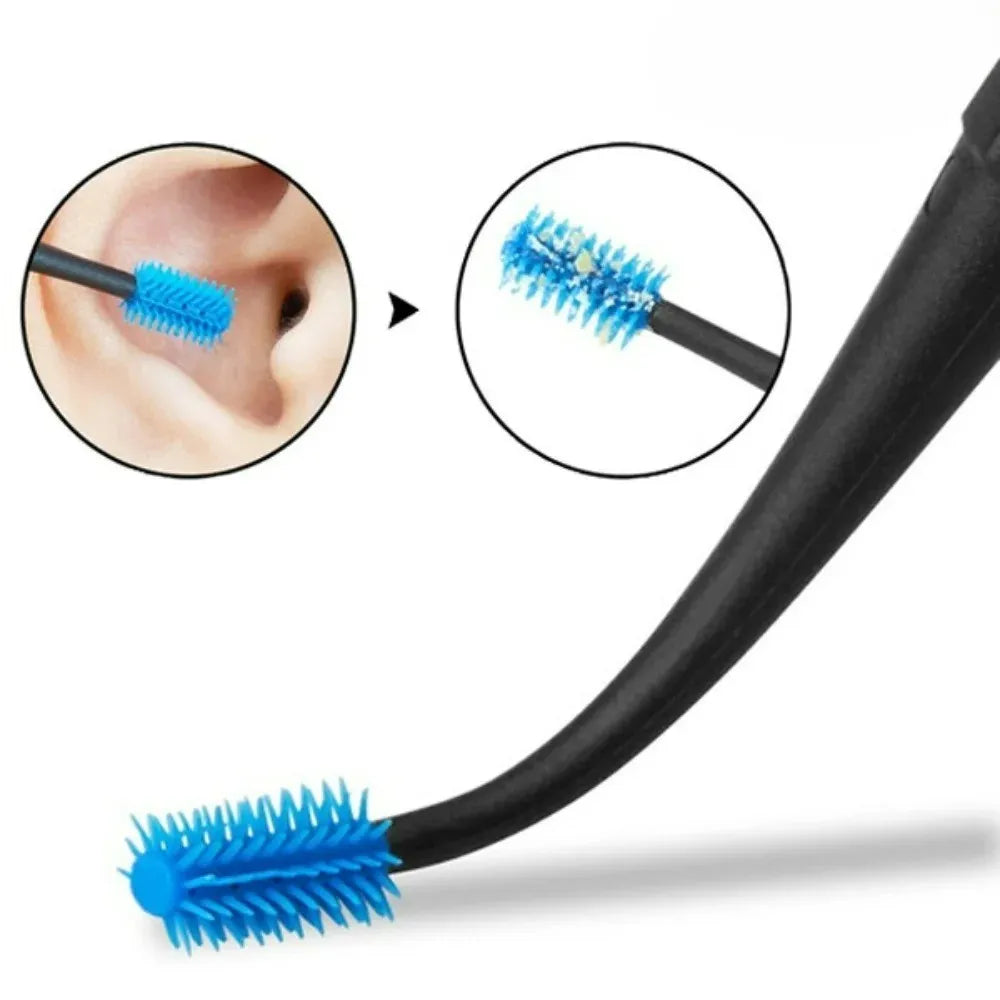 Soft Silicone Ear Cleaner – Double-Ended Spiral & Spoon Earpick Tool for Gentle Ear Wax Removal-TRUZENIC