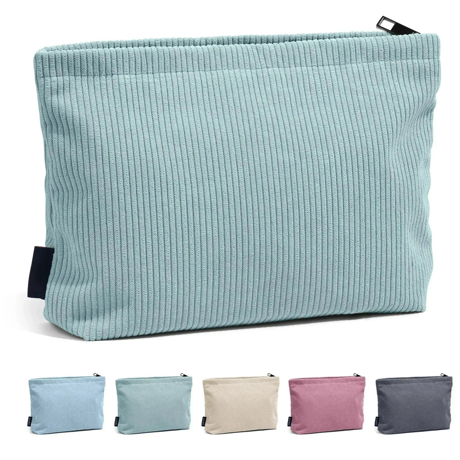 Travel Makeup Bag – Large Capacity Portable Cosmetic Organizer with Zipper for Women-TRUZENIC
