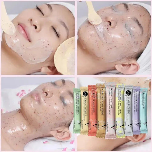 Hydro Jelly Mask Powder – 5 Pcs of DIY Peel-Off Facial Mask with Rose and Collagen for Moisturizing Skincare-TRUZENIC