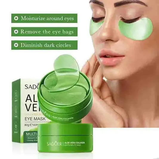 Aloe Vera Collagen Eye Patches – Hydrating Under Eye Masks for Moisturizing and Skincare Routine 60pcs-TRUZENIC
