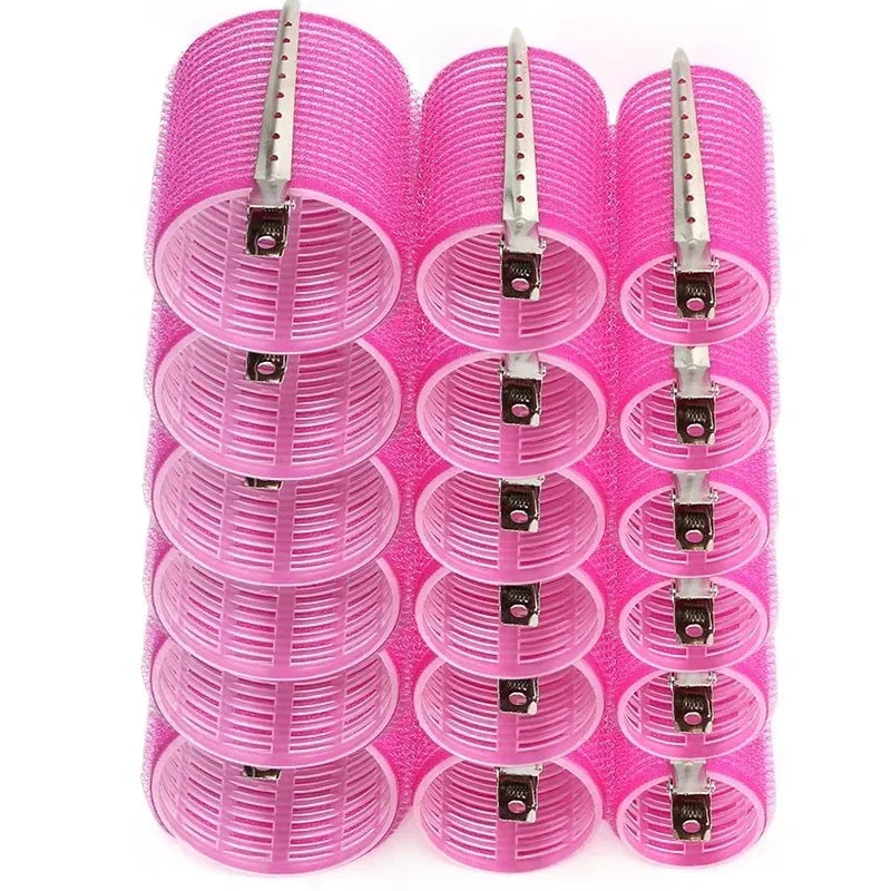 TRUZENIC 28-Piece Hair Roller Set – 18 Self-Grip Curlers & 10 Metal Clips, 3 Sizes for DIY Styling