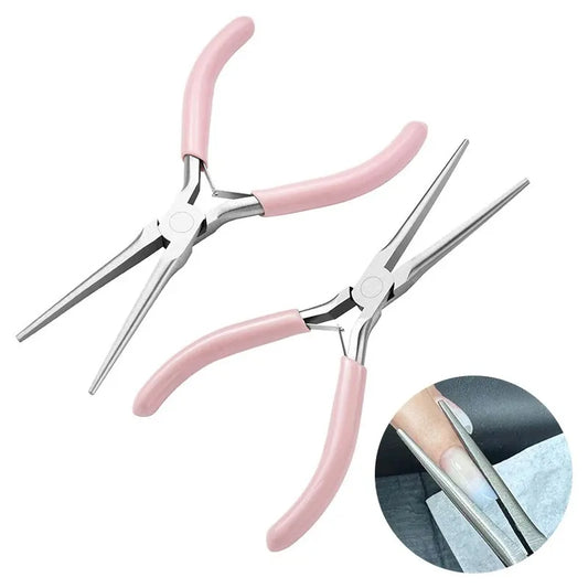 TRUZENIC Acrylic Nail C Curve Pincher Tool – Clamp Shaping Tweezers for Nail Extensions and UV Gel Tips