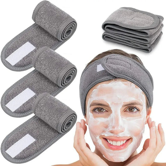Adjustable Spa Headband for Women – Soft Towel Hair Band for Face Washing, Makeup, and Skincare Routines-TRUZENIC