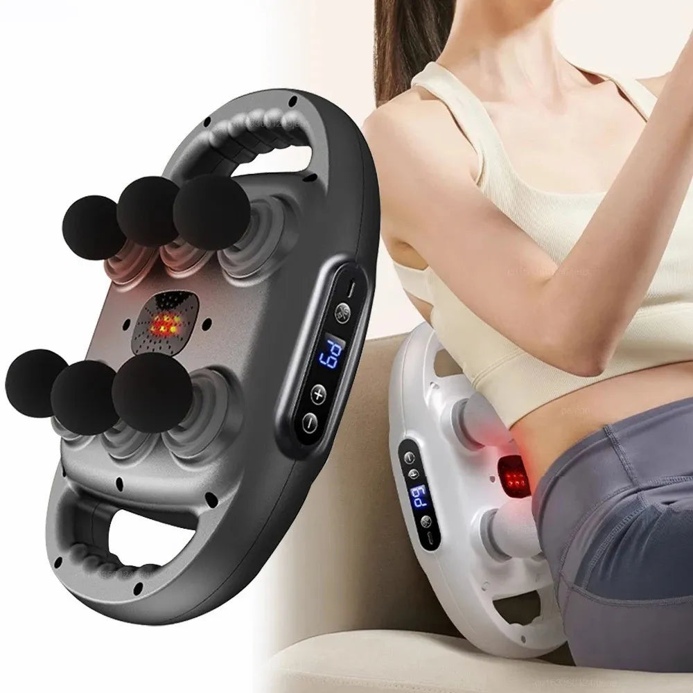 TRUZENIC Professional Fascia Massage Gun – High-Frequency Muscle Massager with 6 Interchangeable Heads