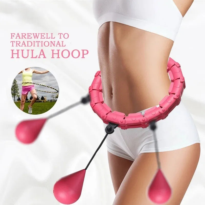TRUZENIC 24-Section Smart Hula Hoop – Adjustable Fitness Exercise Ring with Waist Massager for Home Gym Workouts