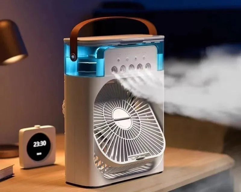 Portable Air Cooler – Mini Fan, Humidifier & LED Night Light for Home or Office Use-TRUZENIC
