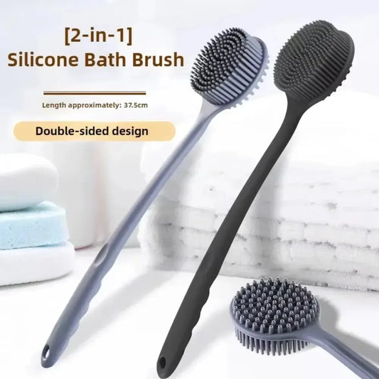 Silicone Back Scrubber Brush – Soft Body Exfoliating Shower Brush with Handle for Bath and Skincare-TRUZENIC