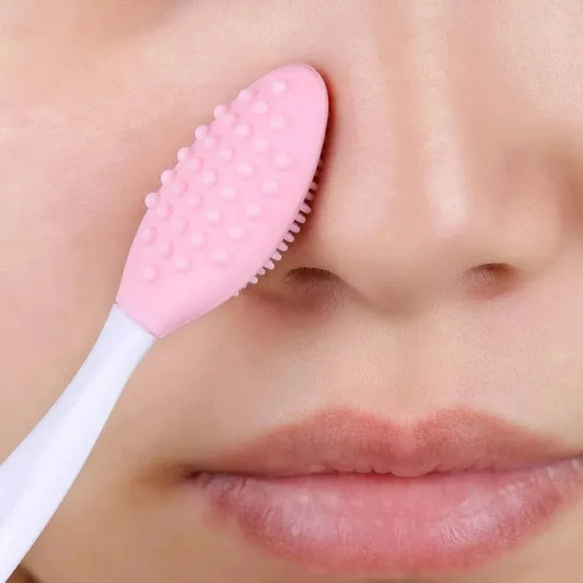 Silicone Face Cleansing Brush – 4 Pcs Gentle Exfoliating Tool with Replacement Head for Nose and Pore Care-TRUZENIC