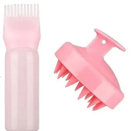 TRUZENIC Hair Oil Dispenser & Scalp Applicator – Reusable Comb Brush for Shampoo, Dye, and Hair Treatments